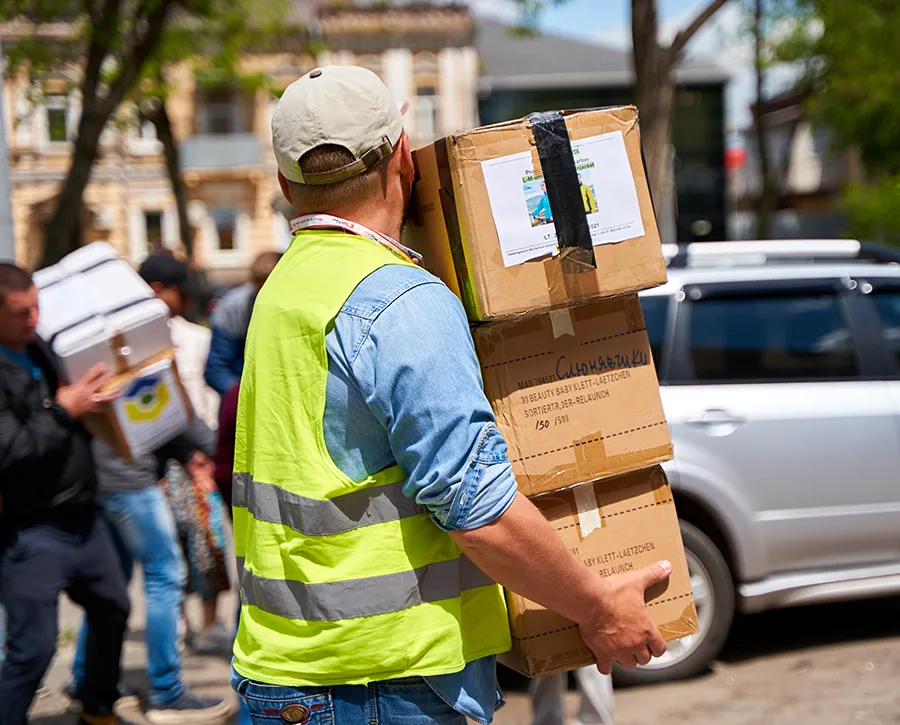 Internationaal hulptransport naar Oost-Europa